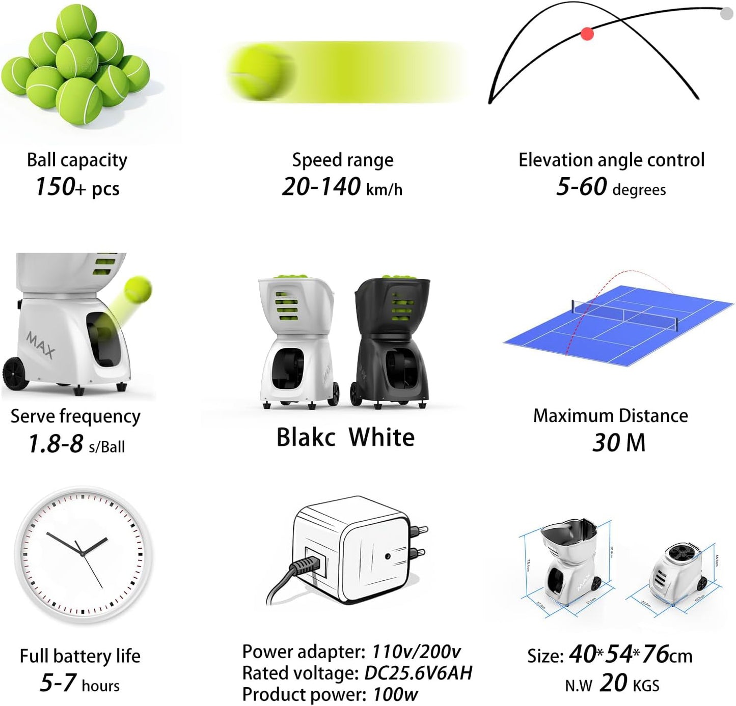 MAX C Professional Tennis Machine