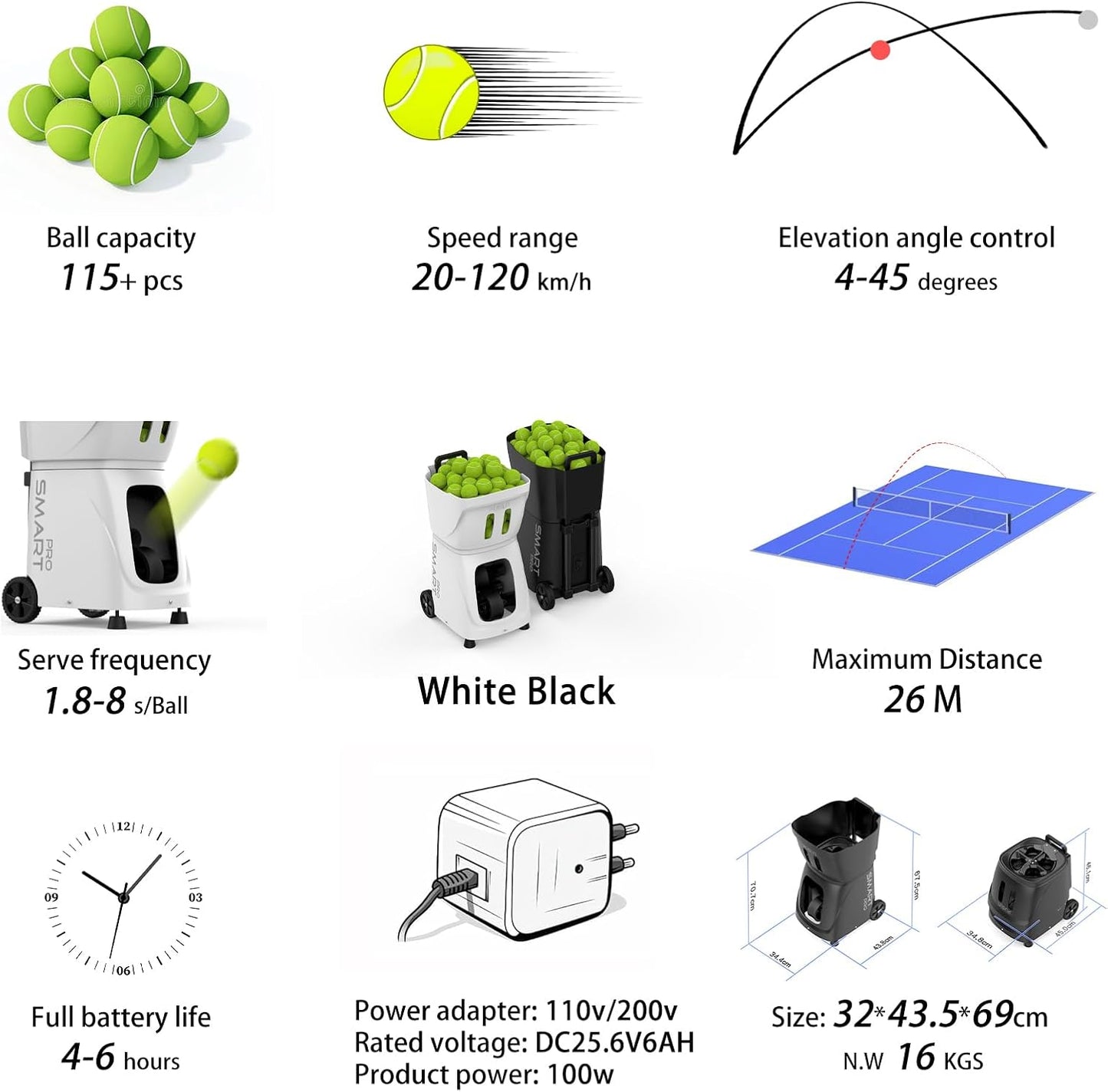 Smart PRO Tennis Ball Machine